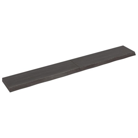 vidaXL Wandregal Dunkelgrau 200x30x6 cm Massivholz Eiche Behandelt