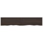 vidaXL Wandregal Dunkelbraun 200x40x(2-4)cm Massivholz Eiche Behandelt vidaXL Wandregal Dunkelbraun 200x40x(2-4)cm Massivholz Eiche Behandelt