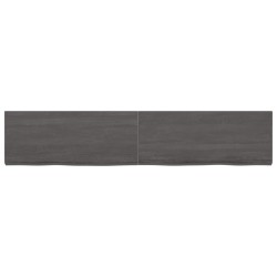 vidaXL Wandregal Dunkelbraun 200x40x(2-6)cm Massivholz Eiche Behandelt