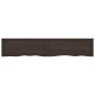 vidaXL Wandregal Dunkelbraun 200x40x(2-6)cm Massivholz Eiche Behandelt vidaXL Wandregal Dunkelbraun 200x40x(2-6)cm Massivholz Eiche Behandelt