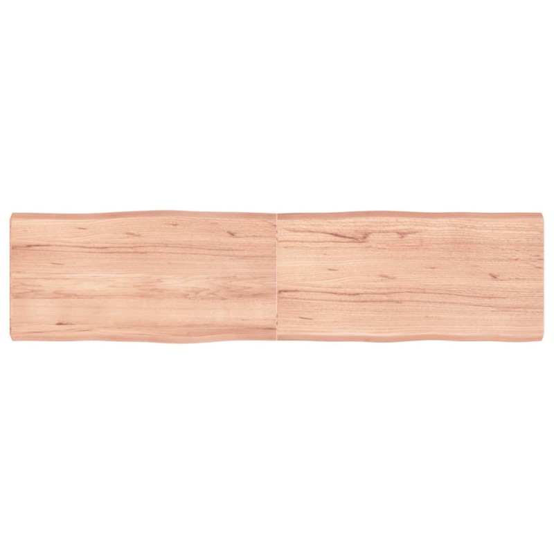 vidaXL Tischplatte Hellbraun 160x40x6cm Eichenholz Behandelt Baumkante vidaXL Tischplatte Hellbraun 160x40x6cm Eichenholz Behandelt Baumkante