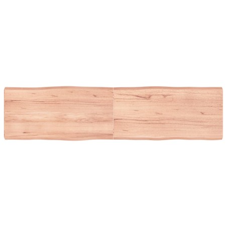 vidaXL Tischplatte Hellbraun 160x40x6cm Eichenholz Behandelt Baumkante