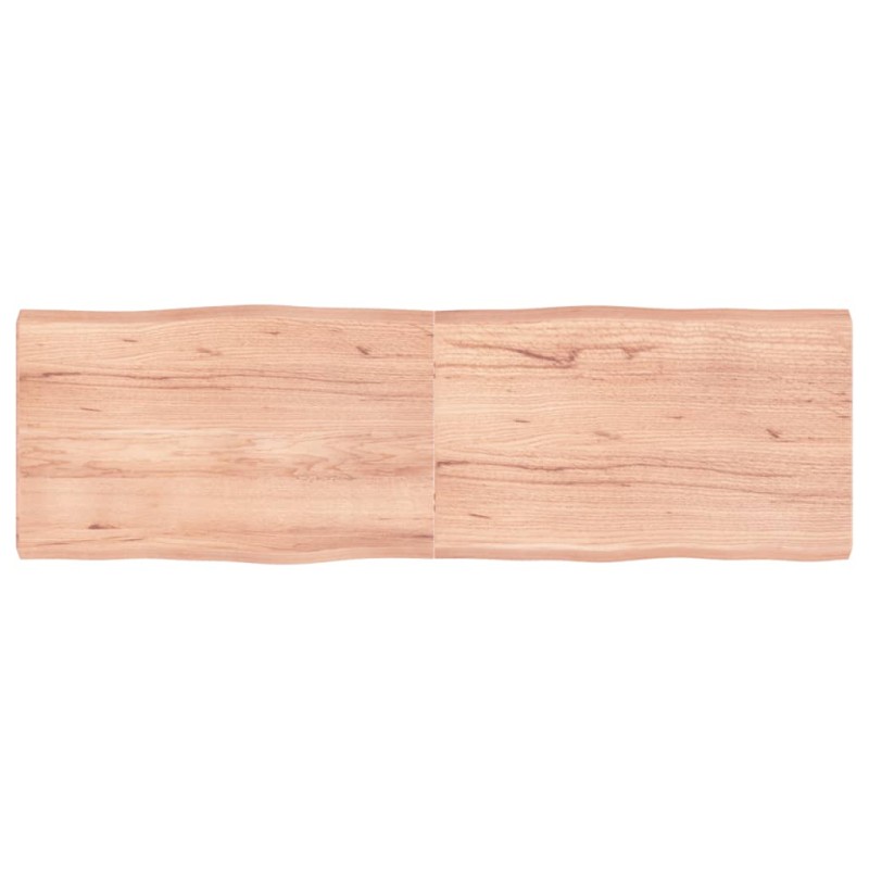 vidaXL Tischplatte Hellbraun 160x50x6cm Eichenholz Behandelt Baumkante vidaXL Tischplatte Hellbraun 160x50x6cm Eichenholz Behandelt Baumkante