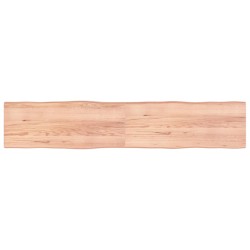 vidaXL Tischplatte Hellbraun 200x40x4cm Eichenholz Behandelt Baumkante