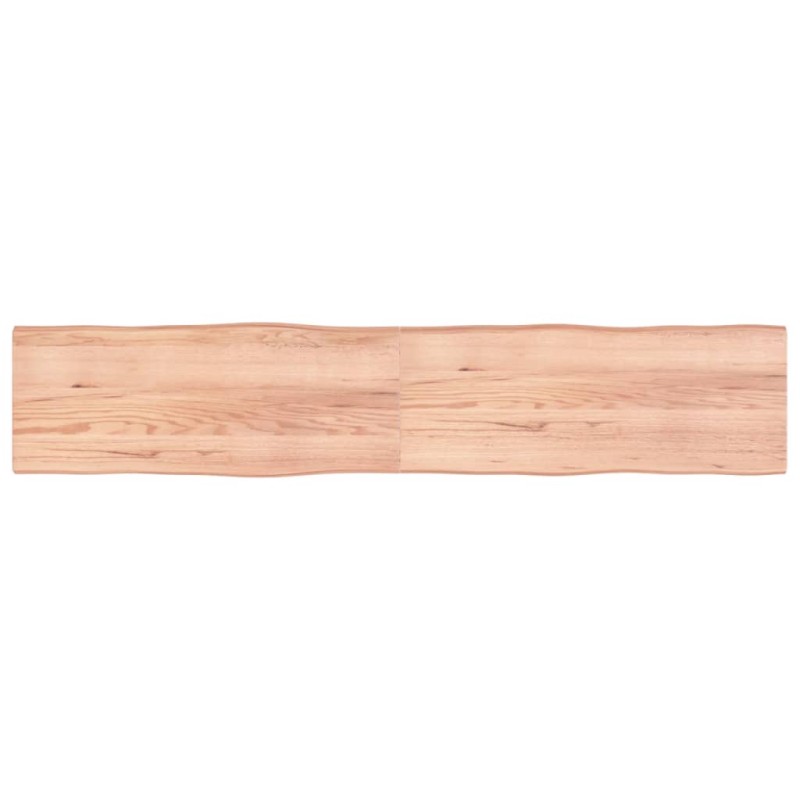vidaXL Tischplatte Hellbraun 200x40x4cm Eichenholz Behandelt Baumkante vidaXL Tischplatte Hellbraun 200x40x4cm Eichenholz Behandelt Baumkante