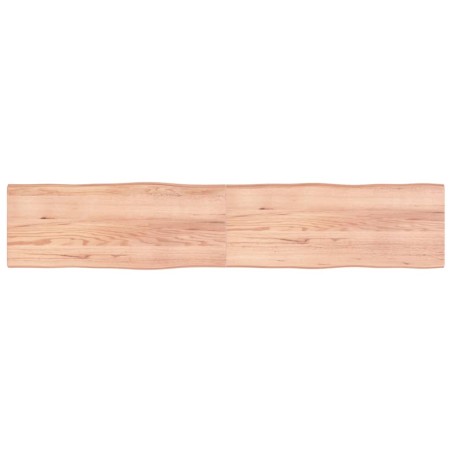 vidaXL Tischplatte Hellbraun 200x40x4cm Eichenholz Behandelt Baumkante