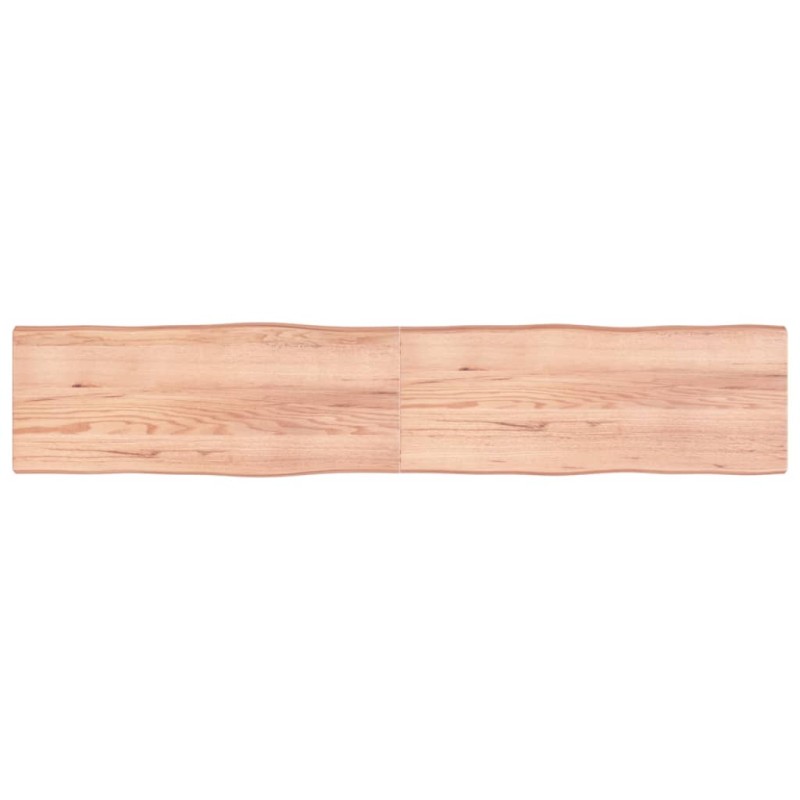 vidaXL Tischplatte Hellbraun 200x40x6cm Eichenholz Behandelt Baumkante vidaXL Tischplatte Hellbraun 200x40x6cm Eichenholz Behandelt Baumkante
