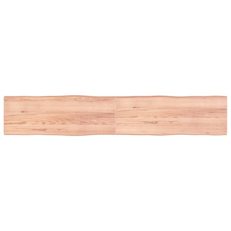 vidaXL Tischplatte Hellbraun 220x40x4cm Eichenholz Behandelt Baumkante vidaXL Tischplatte Hellbraun 220x40x4cm Eichenholz Behandelt Baumkante