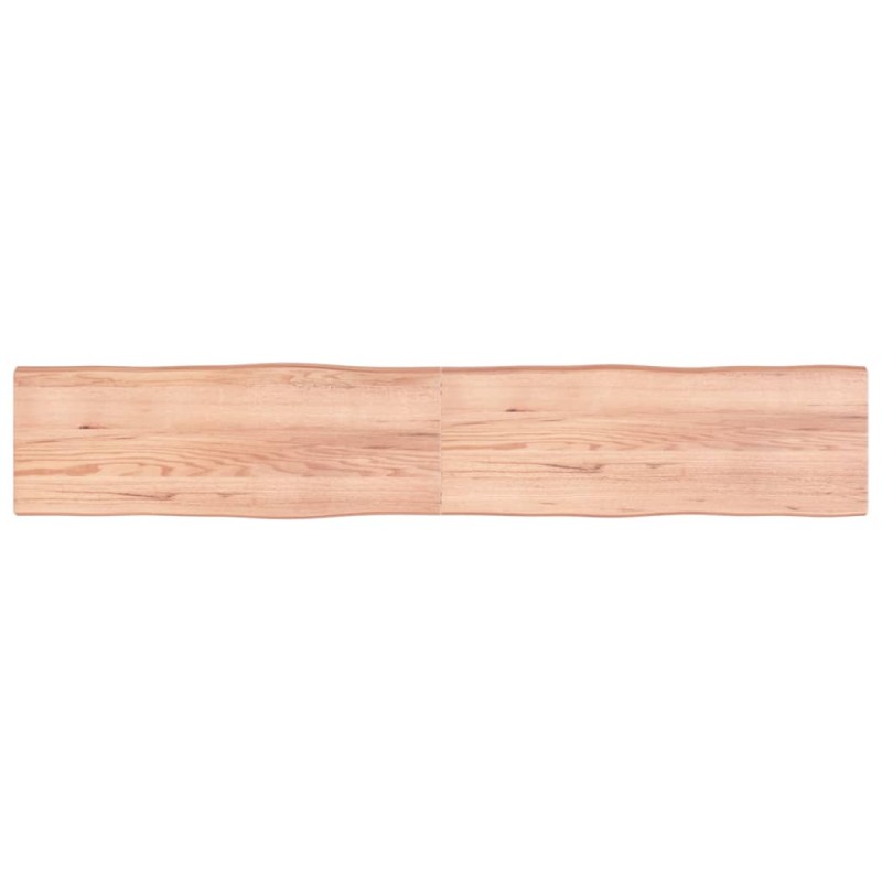 vidaXL Tischplatte Hellbraun 220x40x6cm Eichenholz Behandelt Baumkante vidaXL Tischplatte Hellbraun 220x40x6cm Eichenholz Behandelt Baumkante