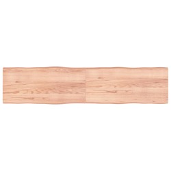 vidaXL Tischplatte 220x50x(2-6) cm Massivholz Behandelt Baumkante