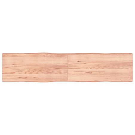 vidaXL Tischplatte 220x50x(2-6) cm Massivholz Behandelt Baumkante