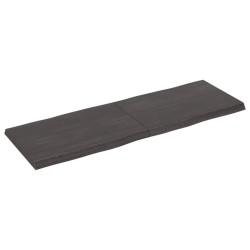 vidaXL Tischplatte 120x40x(2-4) cm Massivholz Behandelt Baumkante