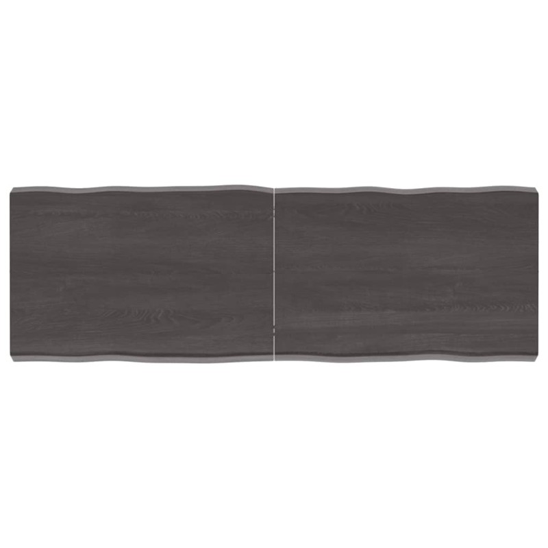 vidaXL Tischplatte Dunkelgrau 120x40x6 cm Eichenholz mit Baumkante vidaXL Tischplatte Dunkelgrau 120x40x6 cm Eichenholz mit Baumkante