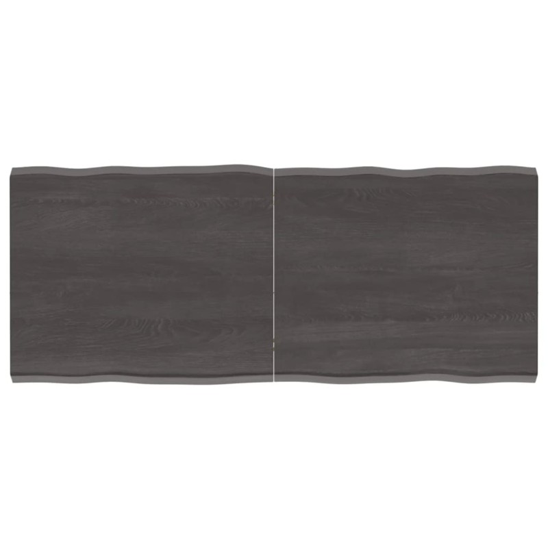 vidaXL Tischplatte Dunkelgrau 120x50x4 cm Eichenholz mit Baumkante vidaXL Tischplatte Dunkelgrau 120x50x4 cm Eichenholz mit Baumkante