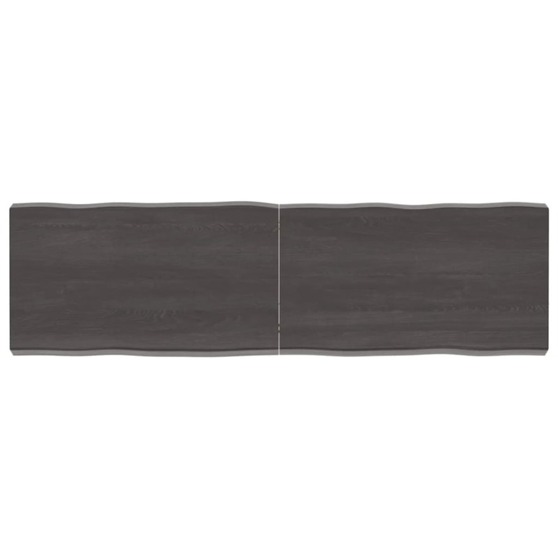 vidaXL Tischplatte Dunkelgrau 140x40x6 cm Eichenholz mit Baumkante vidaXL Tischplatte Dunkelgrau 140x40x6 cm Eichenholz mit Baumkante