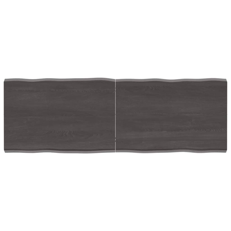 vidaXL Tischplatte Dunkelgrau 140x50x4 cm Eichenholz mit Baumkante vidaXL Tischplatte Dunkelgrau 140x50x4 cm Eichenholz mit Baumkante