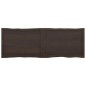 vidaXL Tischplatte Dunkelgrau 140x50x4 cm Eichenholz mit Baumkante vidaXL Tischplatte Dunkelgrau 140x50x4 cm Eichenholz mit Baumkante
