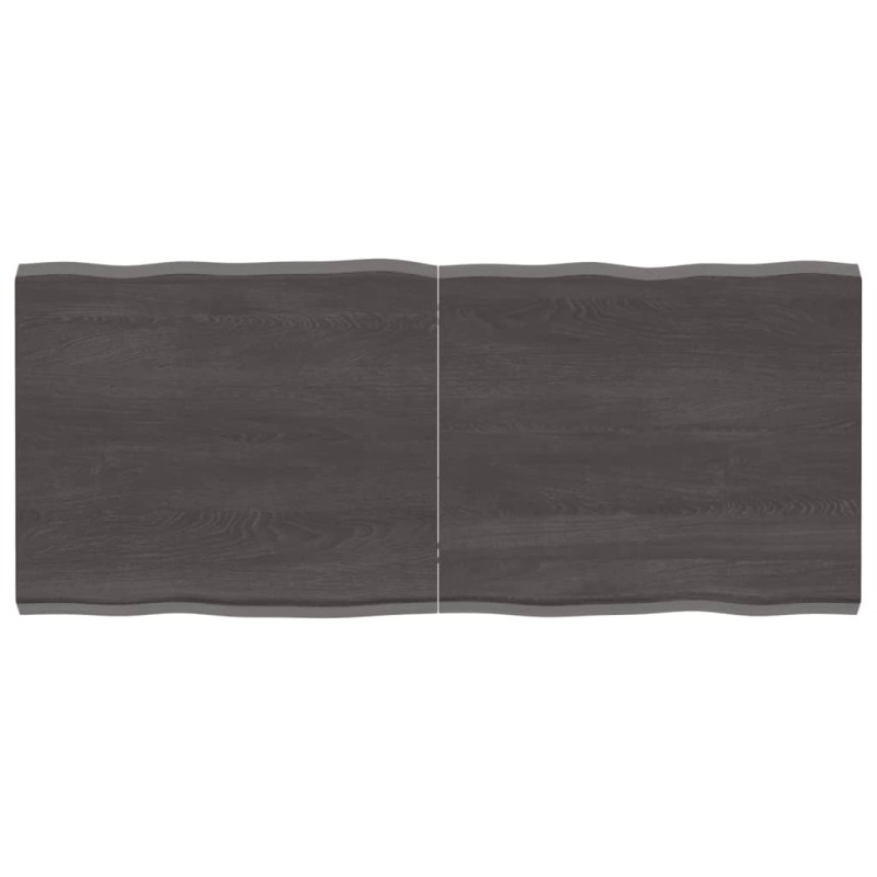 vidaXL Tischplatte Dunkelgrau 140x60x4 cm Eichenholz mit Baumkante vidaXL Tischplatte Dunkelgrau 140x60x4 cm Eichenholz mit Baumkante