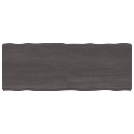 vidaXL Tischplatte Dunkelgrau 160x60x4 cm Eichenholz mit Baumkante