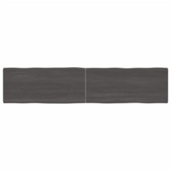 vidaXL Tischplatte Dunkelgrau 180x40x4 cm Eichenholz mit Baumkante