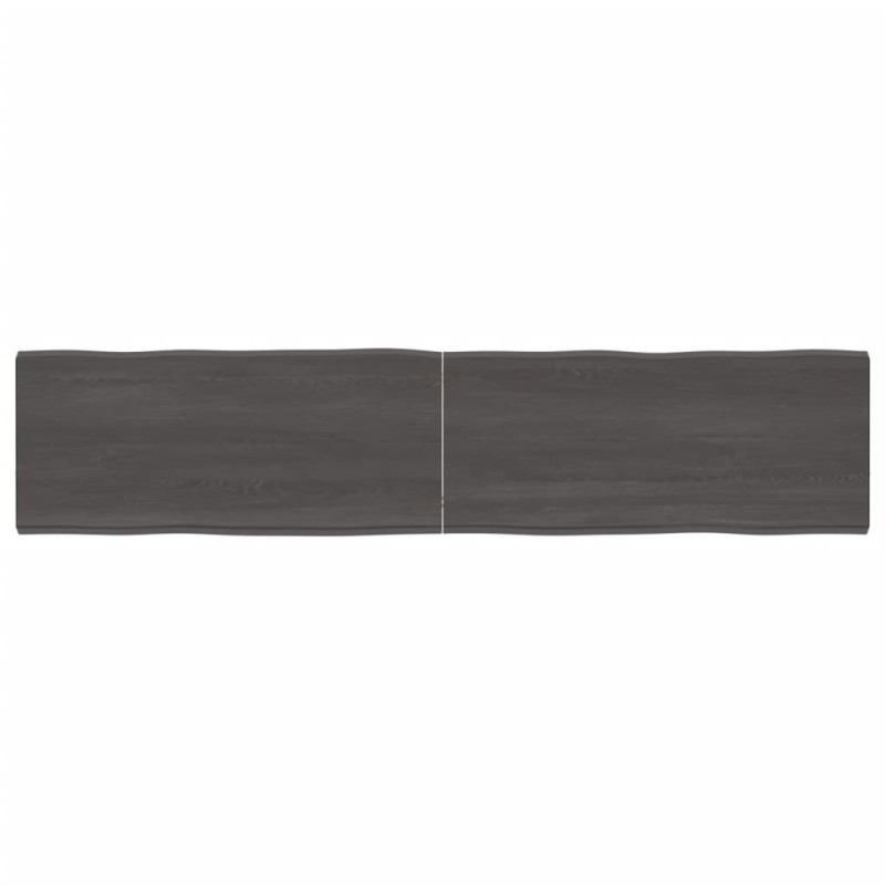 vidaXL Tischplatte Dunkelgrau 180x40x4 cm Eichenholz mit Baumkante vidaXL Tischplatte Dunkelgrau 180x40x4 cm Eichenholz mit Baumkante