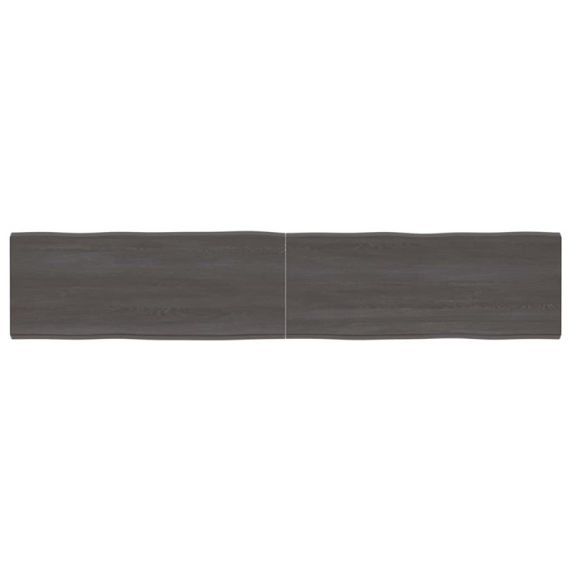 vidaXL Tischplatte Dunkelgrau 200x40x4 cm Eichenholz mit Baumkante vidaXL Tischplatte Dunkelgrau 200x40x4 cm Eichenholz mit Baumkante