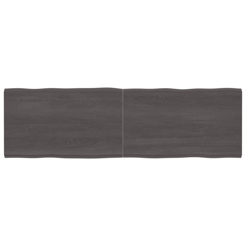 vidaXL Tischplatte Dunkelgrau 200x60x4 cm Eichenholz mit Baumkante vidaXL Tischplatte Dunkelgrau 200x60x4 cm Eichenholz mit Baumkante