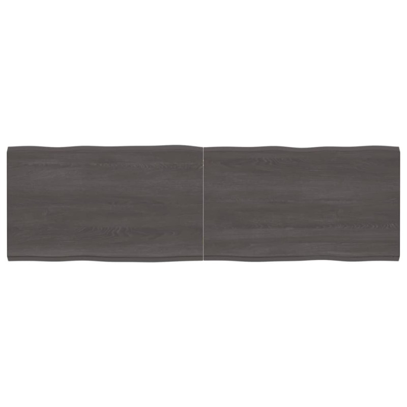 vidaXL Tischplatte Dunkelgrau 200x60x6 cm Eichenholz mit Baumkante vidaXL Tischplatte Dunkelgrau 200x60x6 cm Eichenholz mit Baumkante