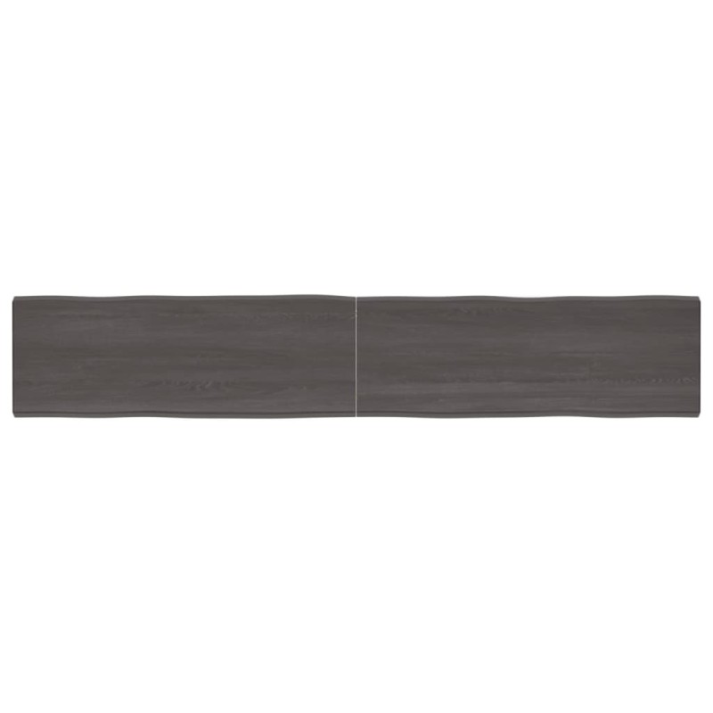 vidaXL Tischplatte Dunkelgrau 220x40x4 cm Eichenholz mit Baumkante vidaXL Tischplatte Dunkelgrau 220x40x4 cm Eichenholz mit Baumkante