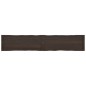 vidaXL Tischplatte Dunkelgrau 220x40x4 cm Eichenholz mit Baumkante vidaXL Tischplatte Dunkelgrau 220x40x4 cm Eichenholz mit Baumkante