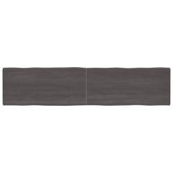 vidaXL Tischplatte 220x50x(2-4) cm Massivholz Behandelt Baumkante