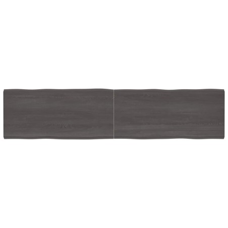 vidaXL Tischplatte 220x50x(2-4) cm Massivholz Behandelt Baumkante