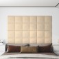 Wandpaneele 12 Stk. Creme 30x30 cm Stoff 1,08 m² Wandpaneele 12 Stk. Creme 30x30 cm Stoff 1,08 m²