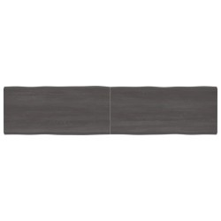 vidaXL Tischplatte 220x50x(2-6) cm Massivholz Behandelt Baumkante