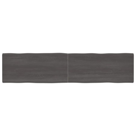 vidaXL Tischplatte 220x50x(2-6) cm Massivholz Behandelt Baumkante