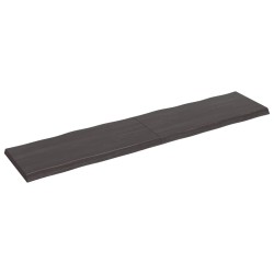 vidaXL Tischplatte 220x50x(2-6) cm Massivholz Behandelt Baumkante