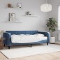 vidaXL Tagesbett mit Matratze Blau 90x200 cm Samt vidaXL Tagesbett mit Matratze Blau 90x200 cm Samt