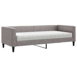 vidaXL Tagesbett mit Matratze Taupe 80x200 cm Stoff