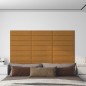 Wandpaneele 12 Stk. Braun 60x15 cm Samt 1,08 m² Wandpaneele 12 Stk. Braun 60x15 cm Samt 1,08 m²