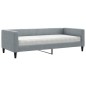 vidaXL Tagesbett mit Matratze Hellgrau 90x200 cm Stoff vidaXL Tagesbett mit Matratze Hellgrau 90x200 cm Stoff