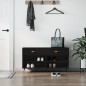 vidaXL Schuhbank Schwarz 102x35x55 cm Holzwerkstoff vidaXL Schuhbank Schwarz 102x35x55 cm Holzwerkstoff