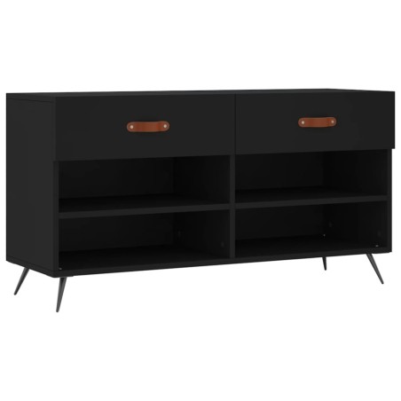 vidaXL Schuhbank Schwarz 102x35x55 cm Holzwerkstoff