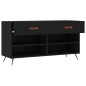 vidaXL Schuhbank Schwarz 102x35x55 cm Holzwerkstoff vidaXL Schuhbank Schwarz 102x35x55 cm Holzwerkstoff