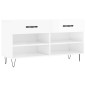 vidaXL Schuhbank Hochglanz-Weiß 102x35x55 cm Holzwerkstoff vidaXL Schuhbank Hochglanz-Weiß 102x35x55 cm Holzwerkstoff
