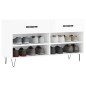 vidaXL Schuhbank Hochglanz-Weiß 102x35x55 cm Holzwerkstoff vidaXL Schuhbank Hochglanz-Weiß 102x35x55 cm Holzwerkstoff