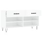 vidaXL Schuhbank Hochglanz-Weiß 102x35x55 cm Holzwerkstoff vidaXL Schuhbank Hochglanz-Weiß 102x35x55 cm Holzwerkstoff