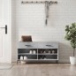 vidaXL Schuhbank Betongrau 102x35x55 cm Holzwerkstoff vidaXL Schuhbank Betongrau 102x35x55 cm Holzwerkstoff