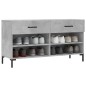vidaXL Schuhbank Betongrau 102x35x55 cm Holzwerkstoff vidaXL Schuhbank Betongrau 102x35x55 cm Holzwerkstoff