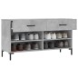 vidaXL Schuhbank Betongrau 102x35x55 cm Holzwerkstoff vidaXL Schuhbank Betongrau 102x35x55 cm Holzwerkstoff