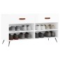 vidaXL Schuhbank Hochglanz-Weiß 102x35x55 cm Holzwerkstoff vidaXL Schuhbank Hochglanz-Weiß 102x35x55 cm Holzwerkstoff